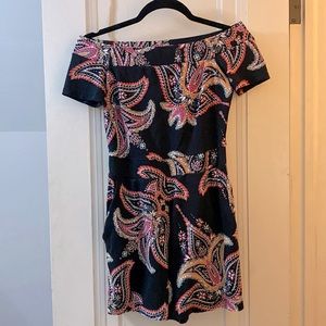 New York and Company paisley romper with pockets